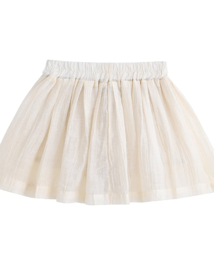 kids atelier sweet cactus Cream Bow-Tie Skirt Set