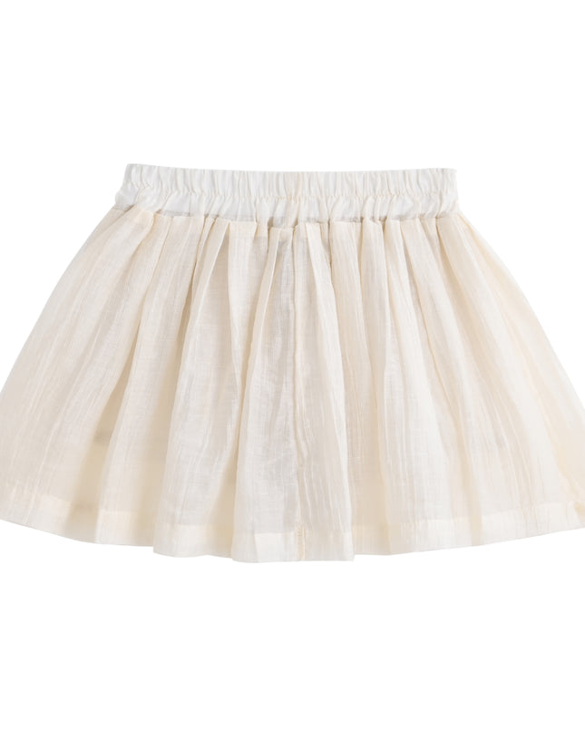 kids atelier sweet cactus Cream Bow-Tie Skirt Set