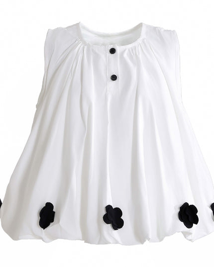 kids atelier sweet cactus White Floral Pants Set
