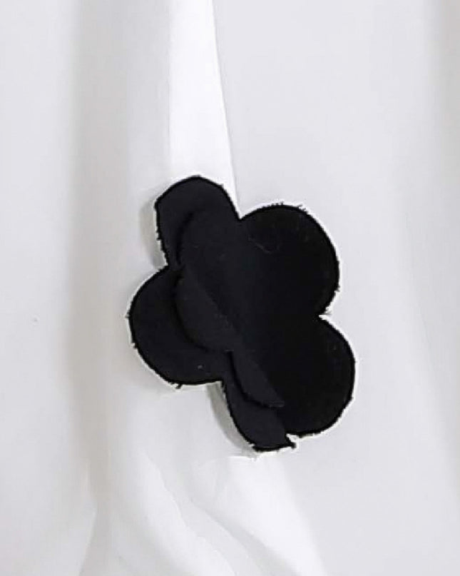 White Floral Pants Set