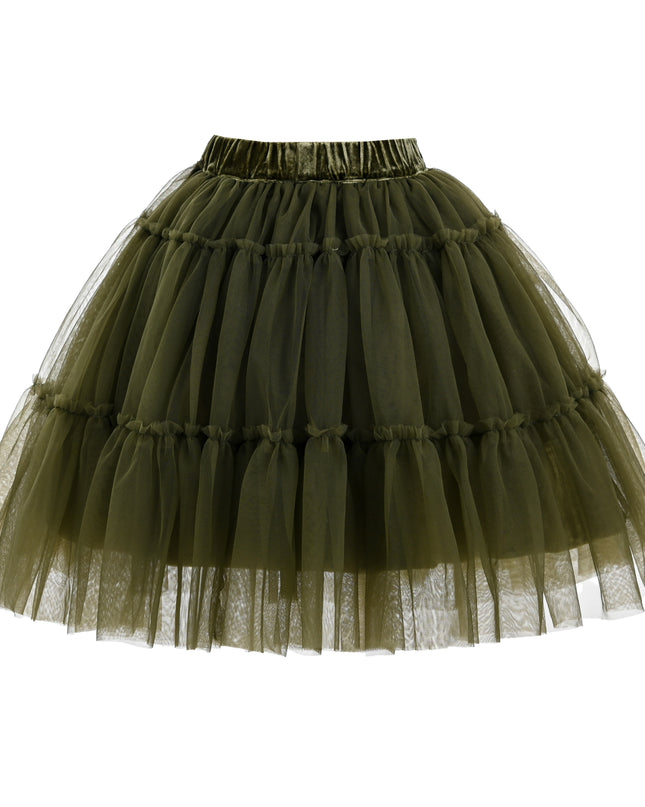 kids atelier sweet cactus Floral Knit Vest & Tulle Skirt Set