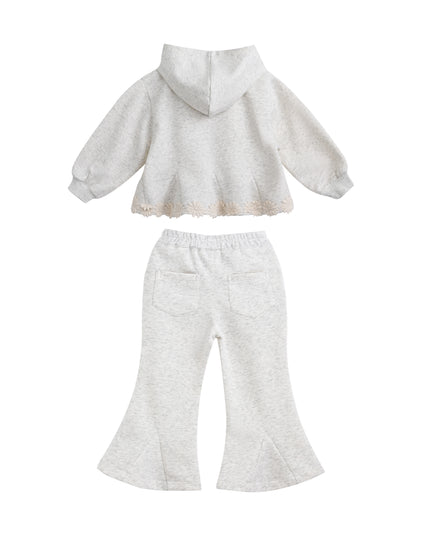 kids atelier sweet cactus Beige Lace-Trim Set