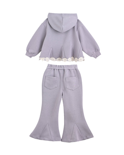 kids atelier sweet cactus Light Purple Lace-Trim Set