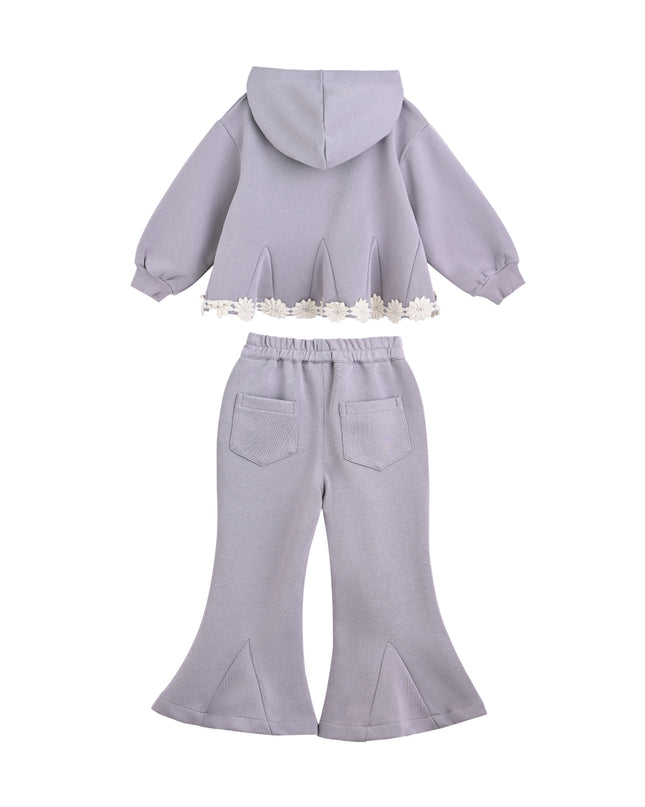 kids atelier sweet cactus Light Purple Lace-Trim Set