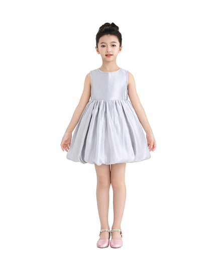 kids atelier sweet cactus Silver Bow Back Bubble Dress