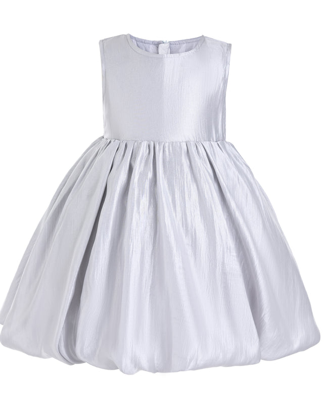 kids atelier sweet cactus Silver Bow Back Bubble Dress