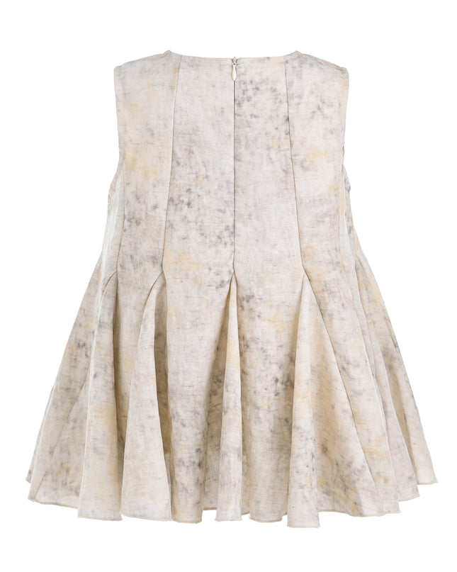 kids atelier sweet cactus Marble Pleated Two-Piece Set