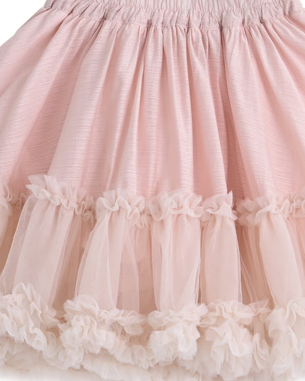 kids atelier sweet cactus Pink Tulle Ruffle Skirt Set