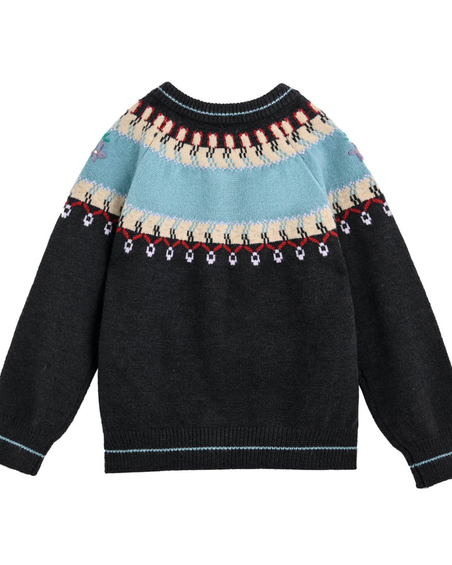 kids atelier sweet cactus Dark Grey Nordic Cardigan