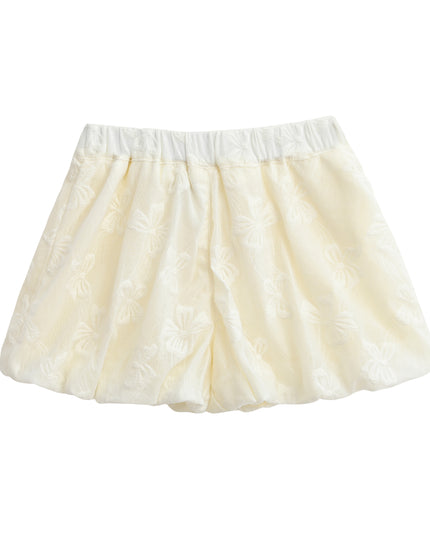 kids atelier sweet cactus Cream Embroidered Ruffle Outfit with Bow Headband