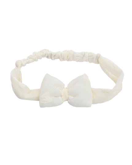 kids atelier sweet cactus Cream Embroidered Ruffle Outfit with Bow Headband