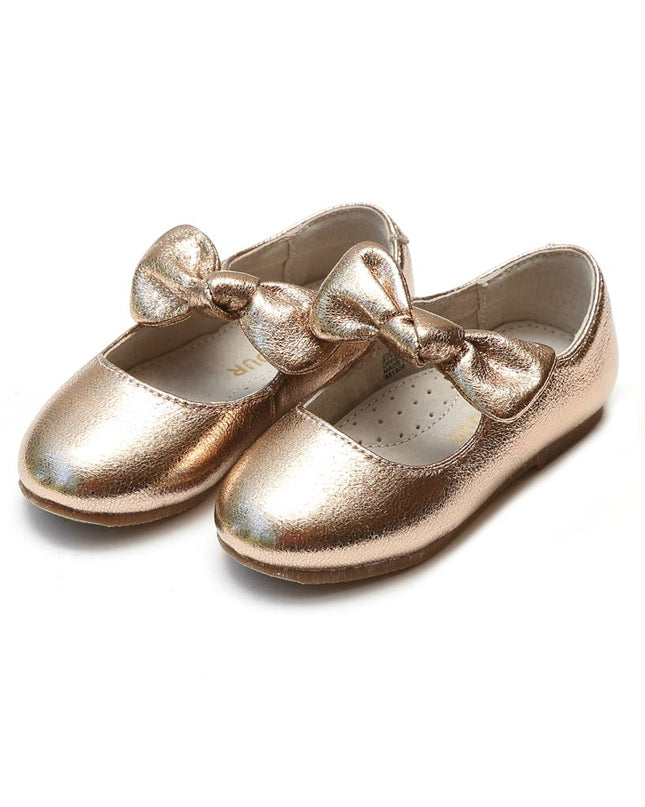 L'AMOUR-436RG-CELIA KNOTTED BOW FLAT-ROSE GOLD
