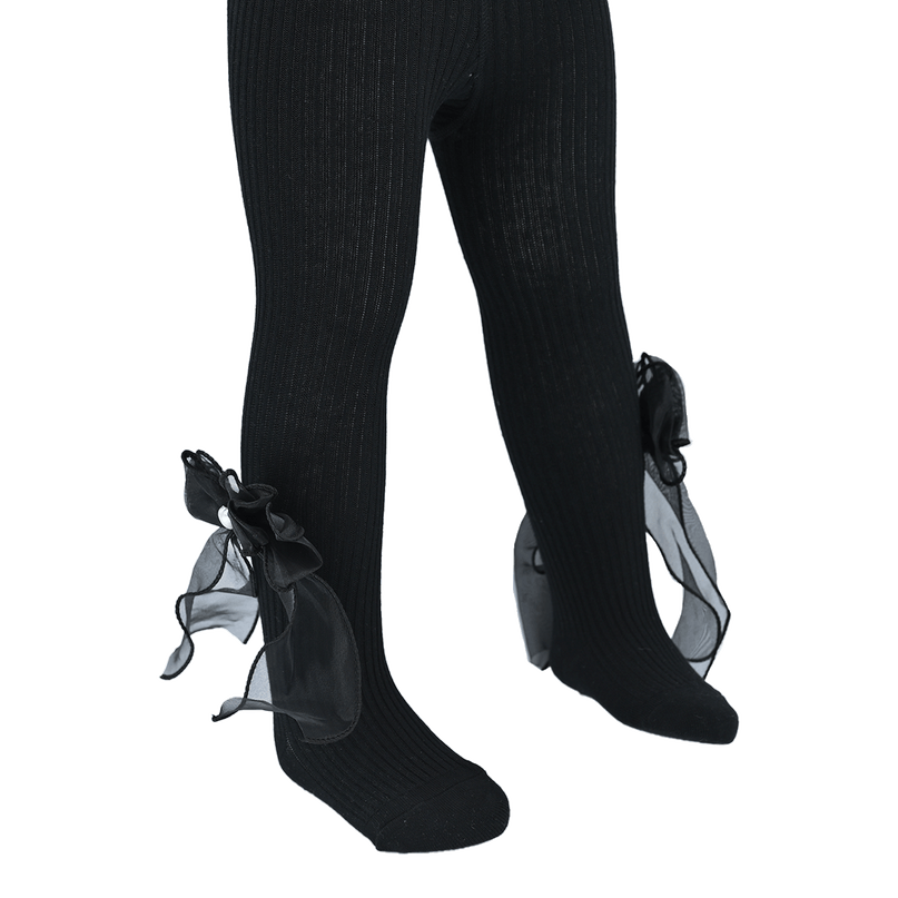 Heart Pearl Ribbon Tights