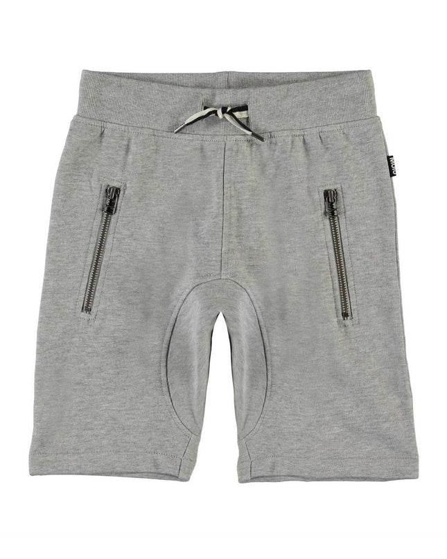 Kids Atelier-Molo-Boys Grey Cotton Shorts