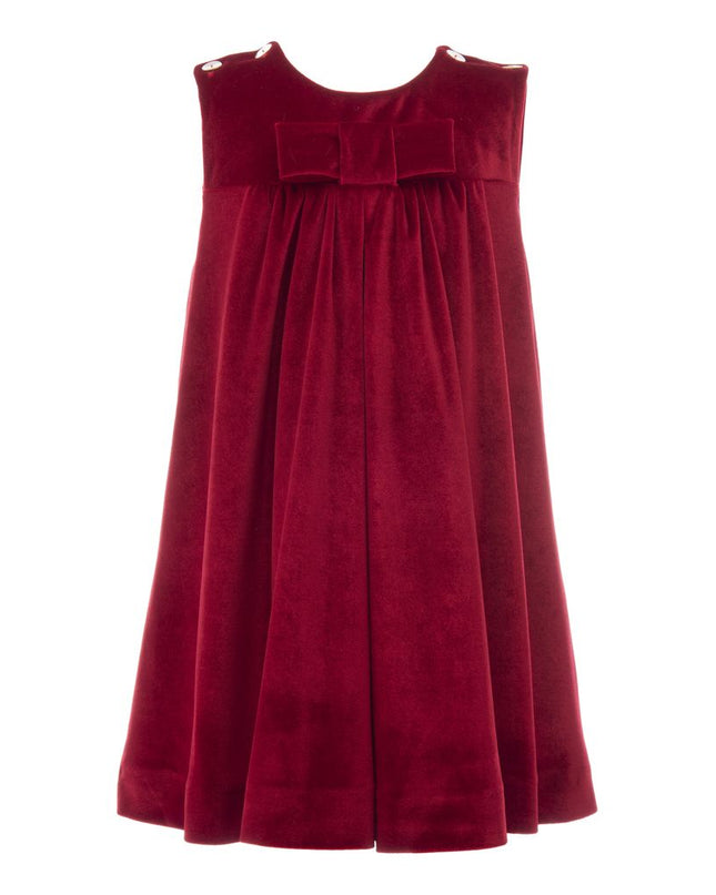 Tulleen-Button Shoulder H Dress-TH-2106-Red