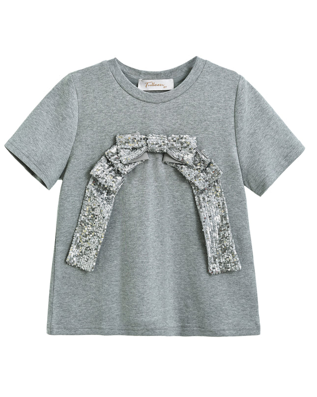 kidsatelier-tulleen-tud52010-silver-sequin-bow-t-shirt-skirt-set
