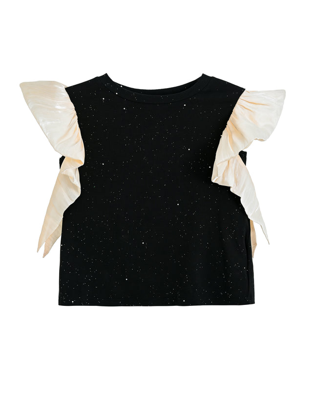 kidsatelier-tulleen-tud52023-black-glitter-ruffle-skirt-set