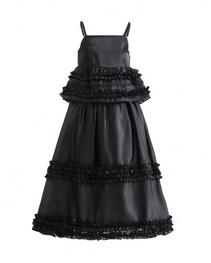 kids atelier tulleen Black Calista Ruffle Skirt Set