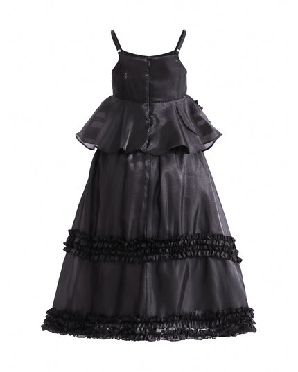 kids atelier tulleen Black Calista Ruffle Skirt Set