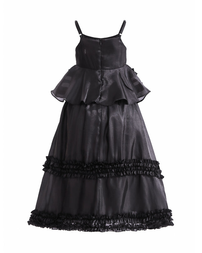 kids atelier tulleen Black Calista Ruffle Skirt Set