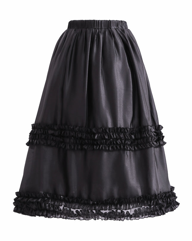 kids atelier tulleen Black Calista Ruffle Skirt Set