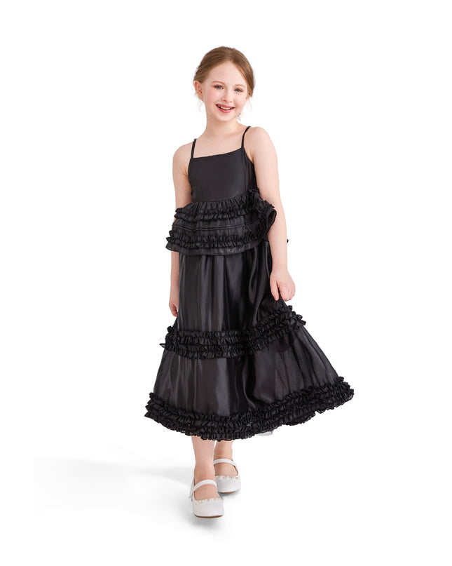 kids atelier tulleen Black Calista Ruffle Skirt Set