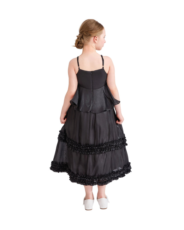 kids atelier tulleen Black Calista Ruffle Skirt Set