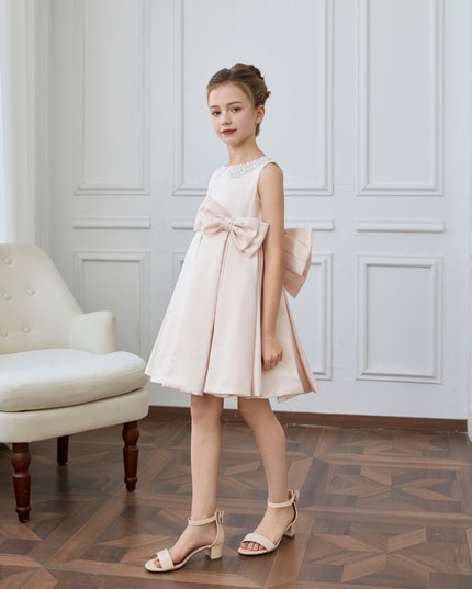 kids atelier tulleen Pink Melinda Pearl Double Bow Dress