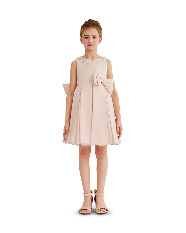kids atelier tulleen Pink Melinda Pearl Double Bow Dress