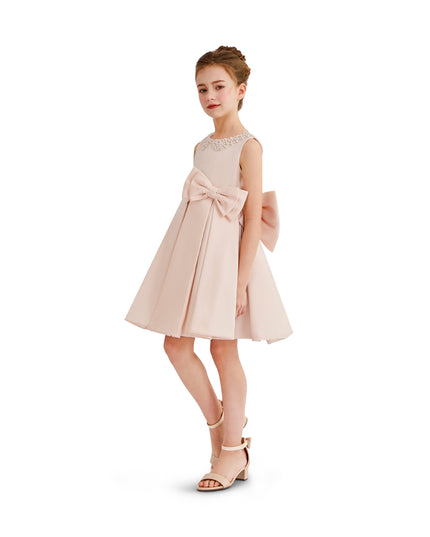 kids atelier tulleen Pink Melinda Pearl Double Bow Dress