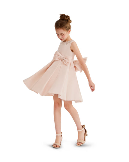 kids atelier tulleen Pink Melinda Pearl Double Bow Dress