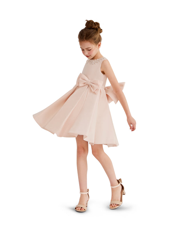 kids atelier tulleen Pink Melinda Pearl Double Bow Dress