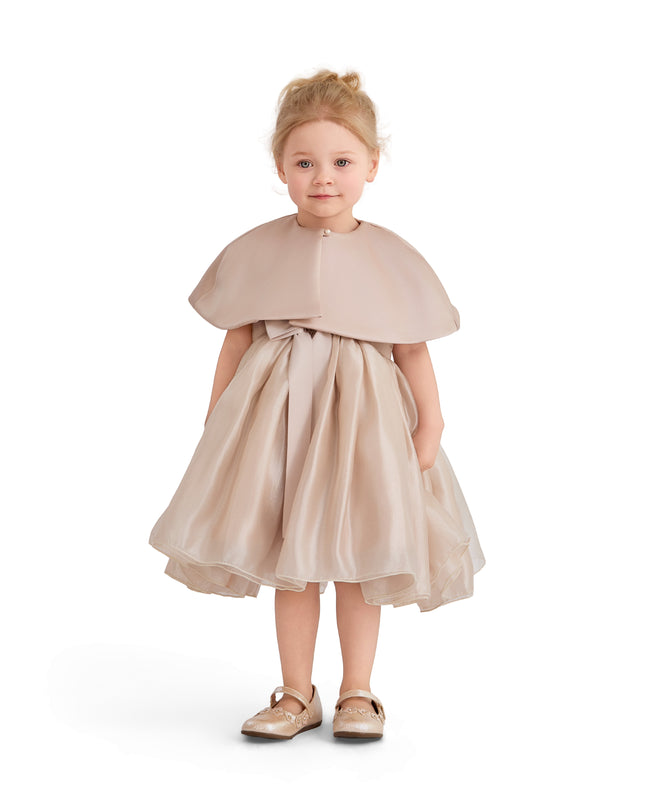 kids atelier tulleen Pink Dovera Timeless Cape-Overlay Gown
