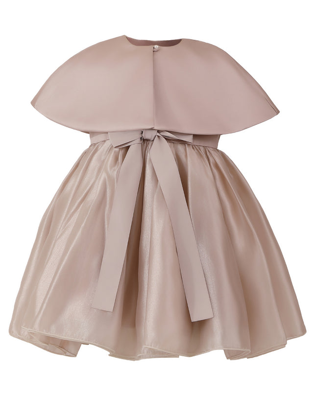 kids atelier tulleen Pink Dovera Timeless Cape-Overlay Gown