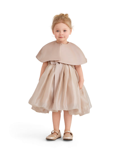 kids atelier tulleen Pink Dovera Timeless Cape-Overlay Gown