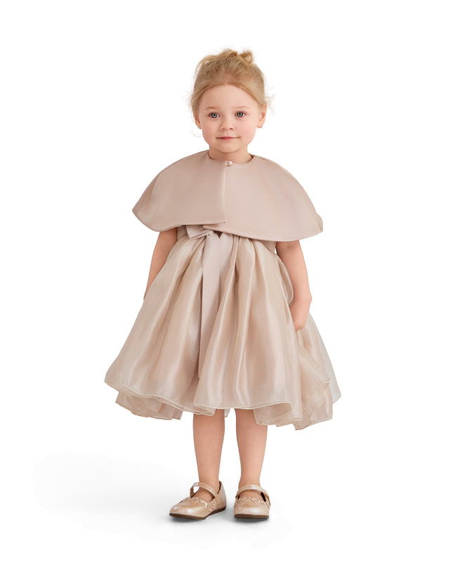 kids atelier tulleen Pink Dovera Timeless Cape-Overlay Gown