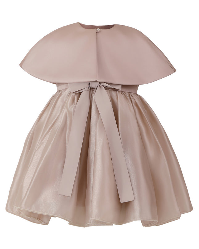 kids atelier tulleen Pink Dovera Timeless Cape-Overlay Gown