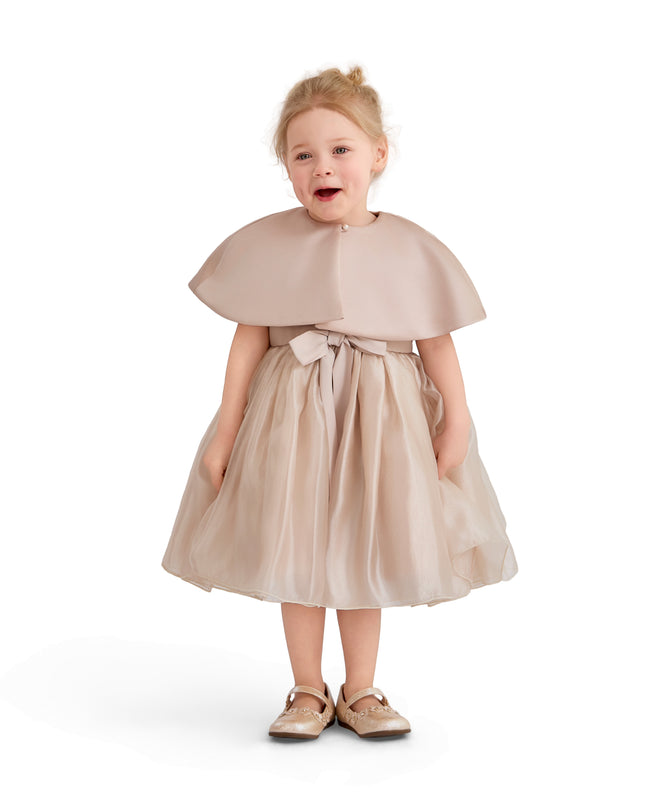 kids atelier tulleen Pink Dovera Timeless Cape-Overlay Gown