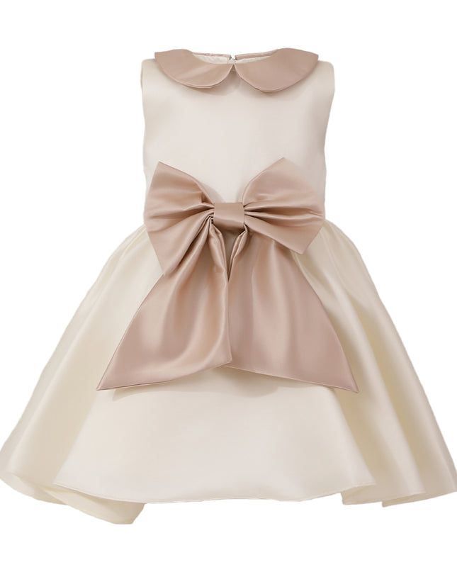 kids atelier tulleen Cream Elaria Petal Bow Gown