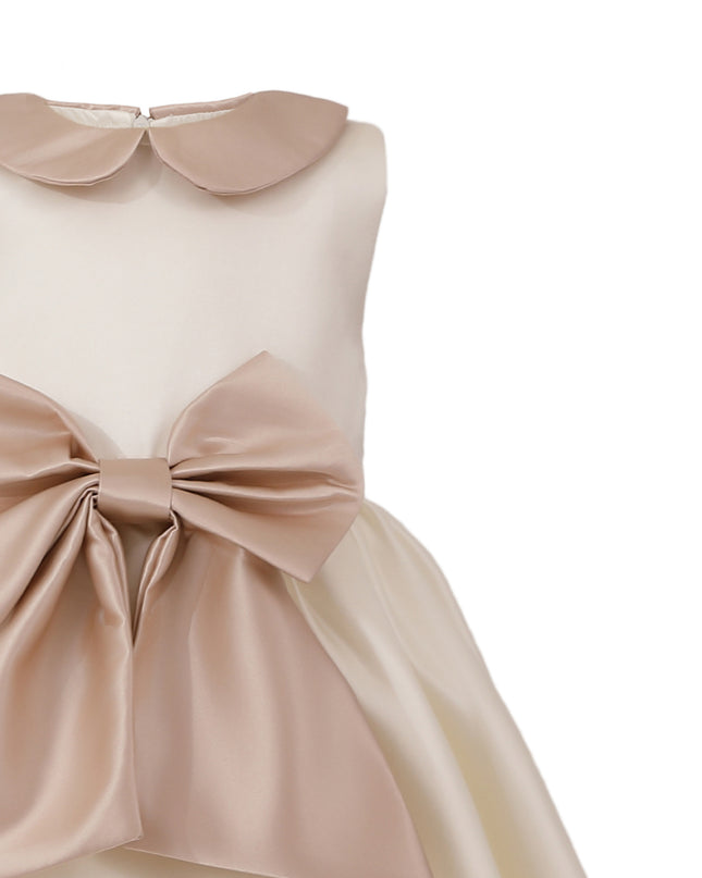 kids atelier tulleen Cream Elaria Petal Bow Gown