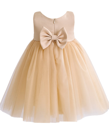 kids atelier tulleen Champagne Zinara Ribbon Bloom Gown