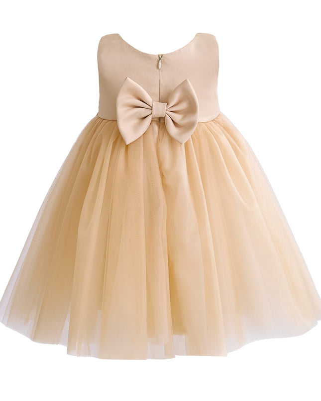 kids atelier tulleen Champagne Zinara Ribbon Bloom Gown