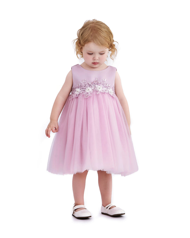 kids atelier tulleen Purple Zinara Ribbon Bloom Gown