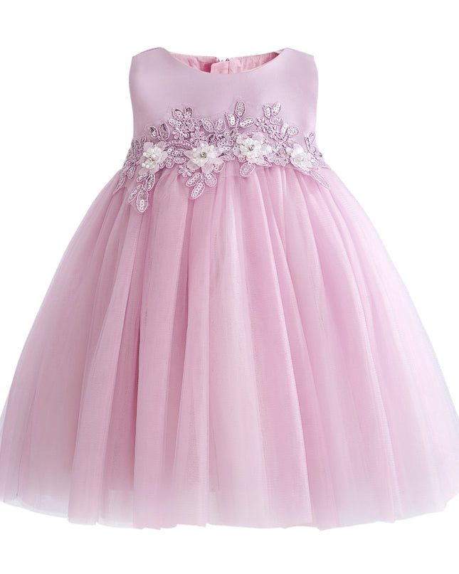 kids atelier tulleen Purple Zinara Ribbon Bloom Gown