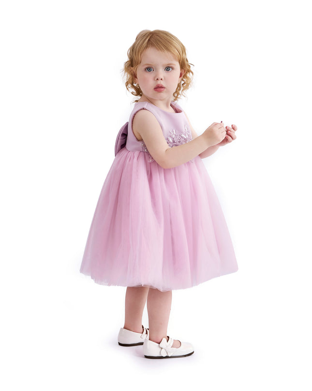 kids atelier tulleen Purple Zinara Ribbon Bloom Gown
