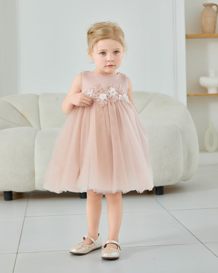 kids atelier tulleen Rose Zinara Ribbon Bloom Gown