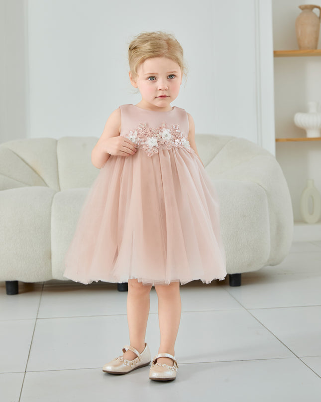 kids atelier tulleen Rose Zinara Ribbon Bloom Gown