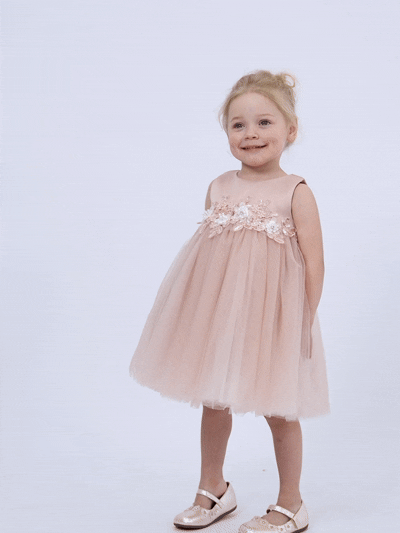 kids atelier tulleen Rose Zinara Ribbon Bloom Gown