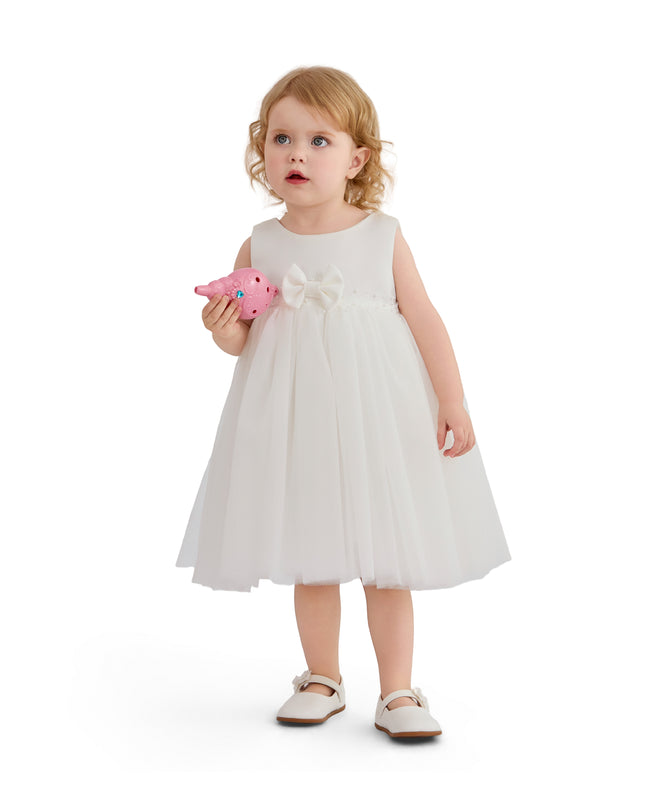 kids atelier tulleen Ivory Oravelle Lace Petal Gown