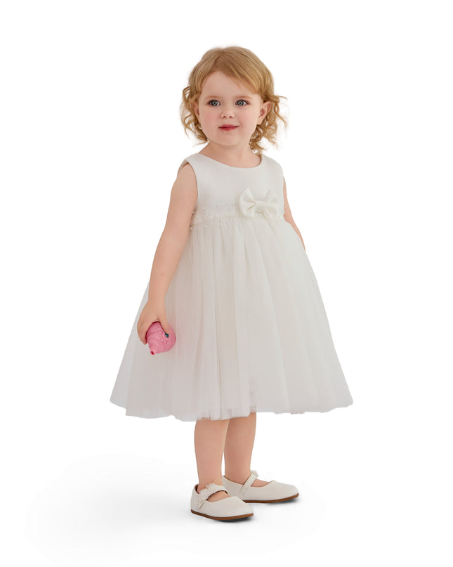 kids atelier tulleen Ivory Oravelle Lace Petal Gown